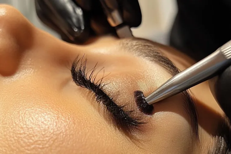 Application d'un maquillage du regard